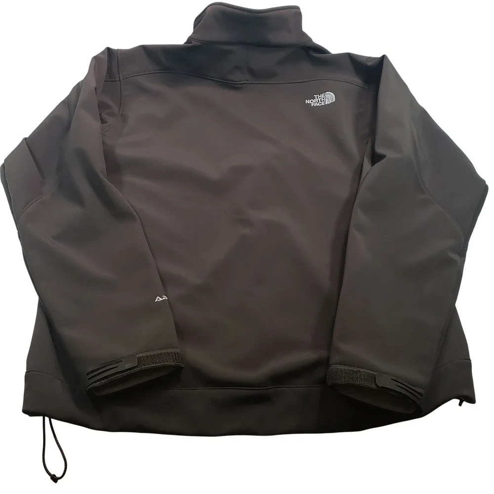 The North Face Mens L Softshell‎ Jacket Brown Full Zip Fleece Lined Outdoor